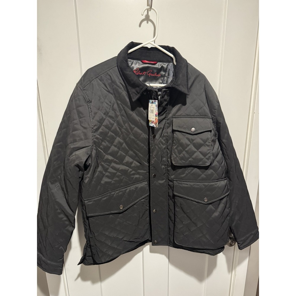 NWT Robert‎ Graham Field Shooting, Jacket, Quilted, Black, Size:  Medium $398